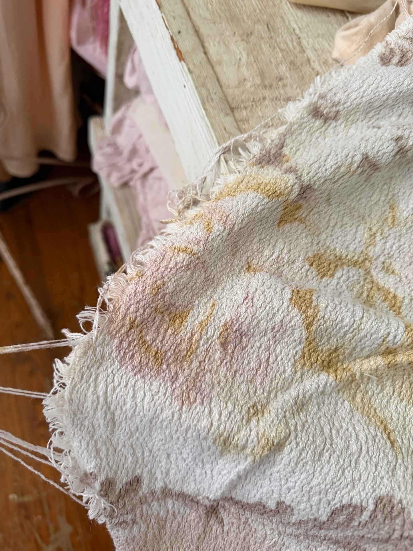 Vintage Shabby Chic Pastel Fabric Curtain Panel