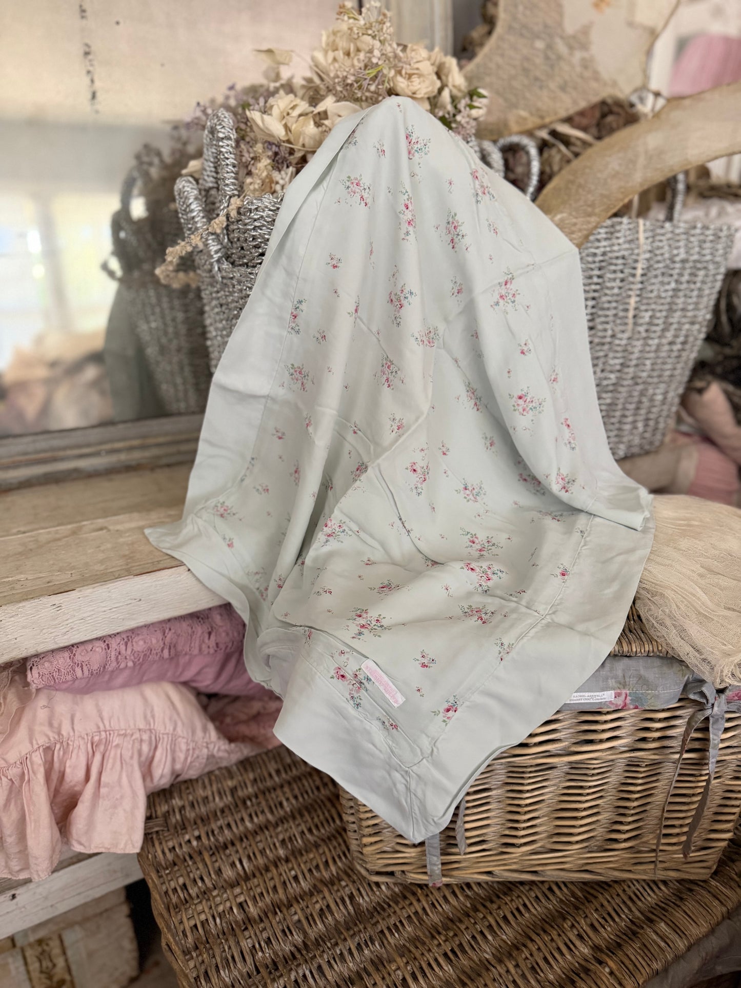 Pair RASSC Rachel Ashwell Bemberg Grace Pillow Shams