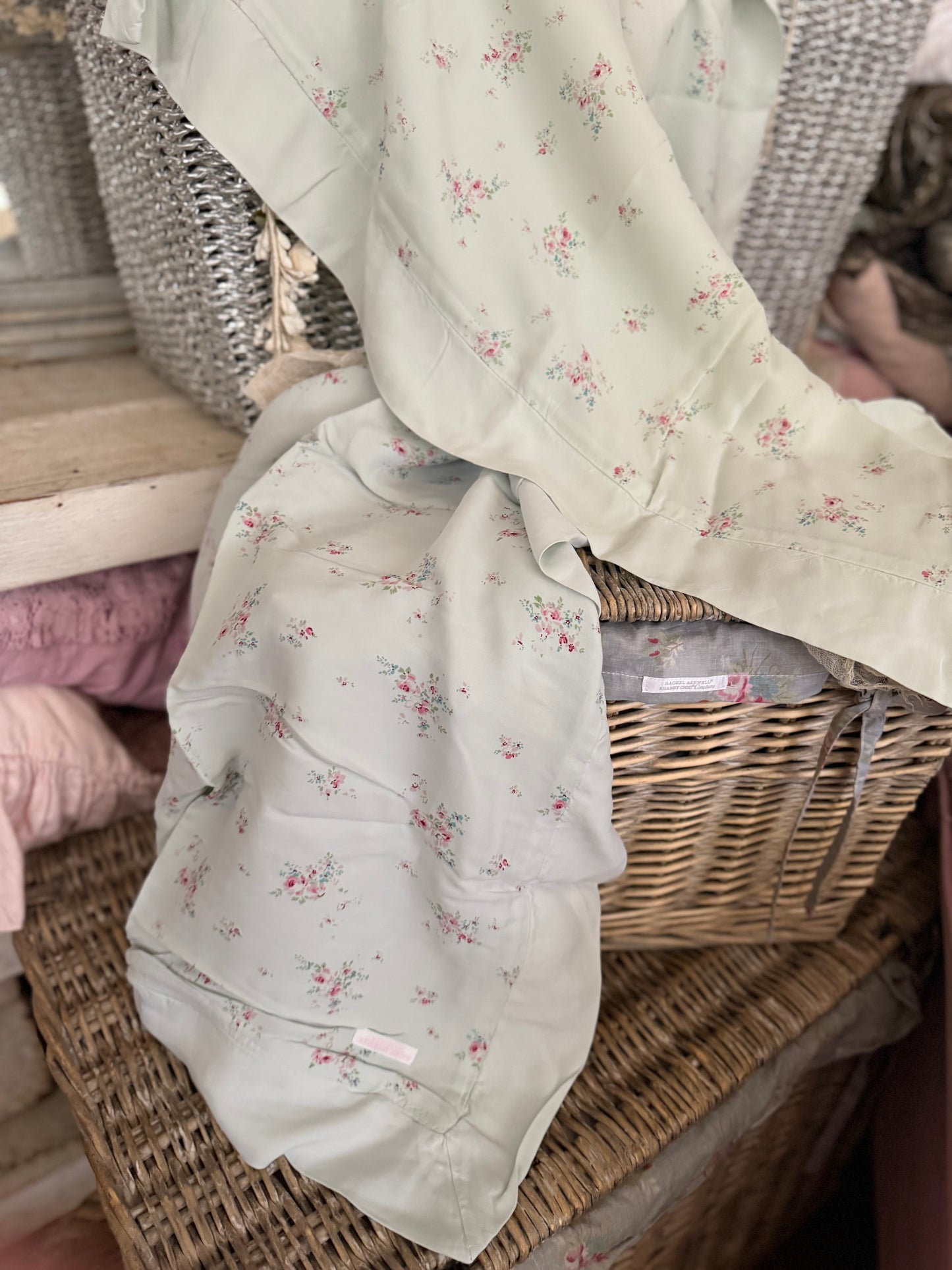 Pair RASSC Rachel Ashwell Bemberg Grace Pillow Shams
