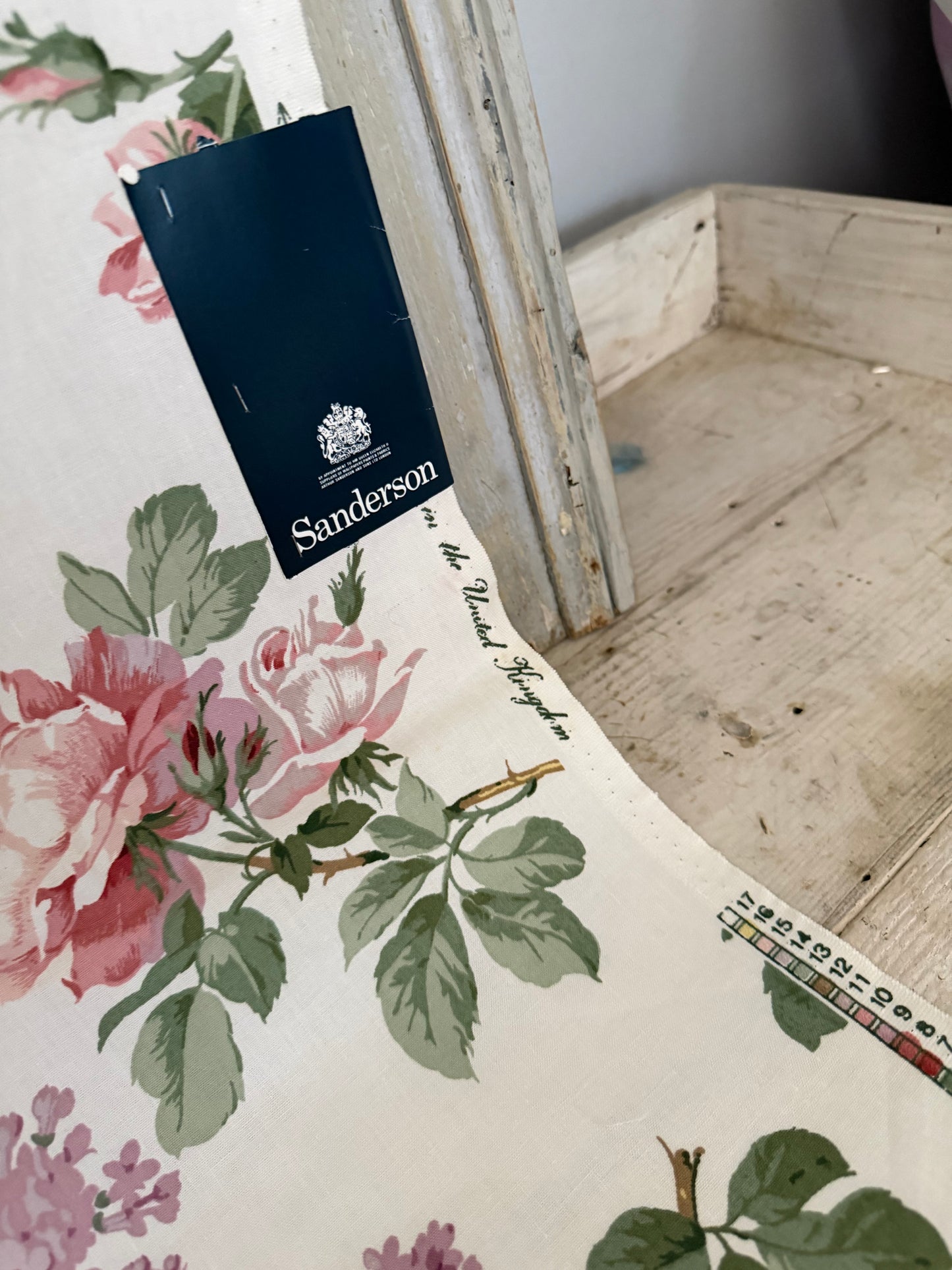 Sanderson Luxury Fabric Sorilla Pink Roses Lilacs Shabby Chic