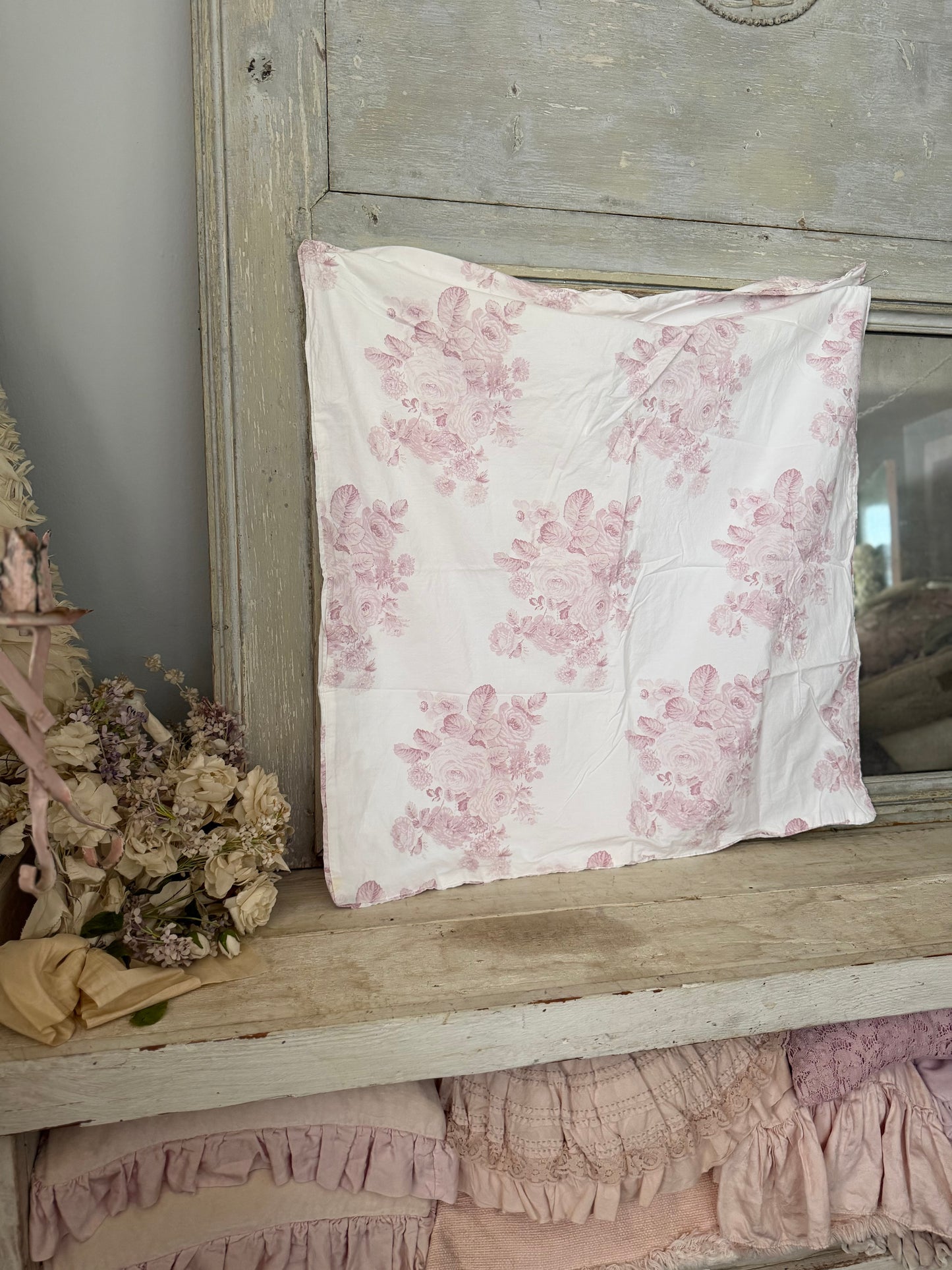 Rachel Ashwell RASSC Pink Shadow Rose Euro Sham