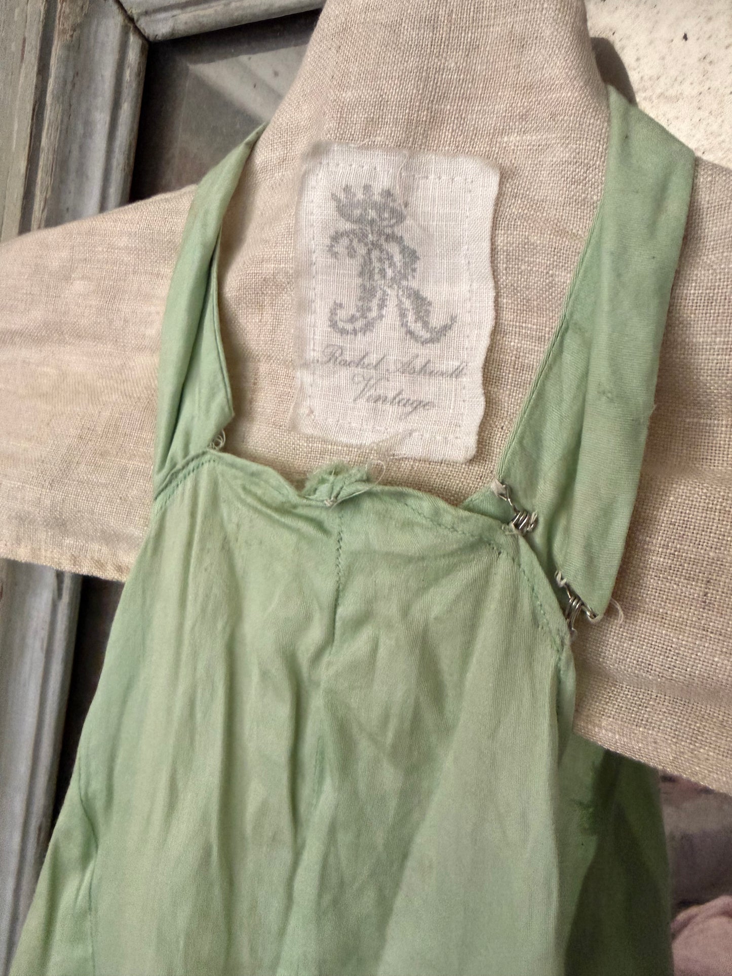 Vintage Ballet Dance Costume Pink Green Ruffle