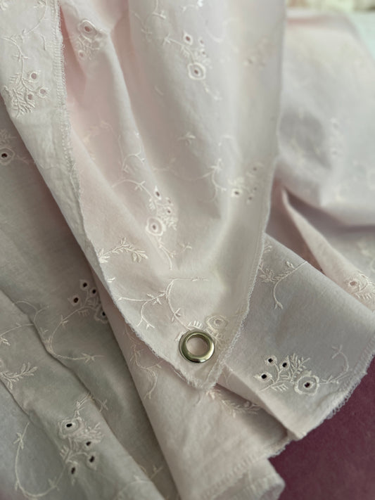 Store Sample RASSC Rachel Ashwell Pink Embroidered Fabric