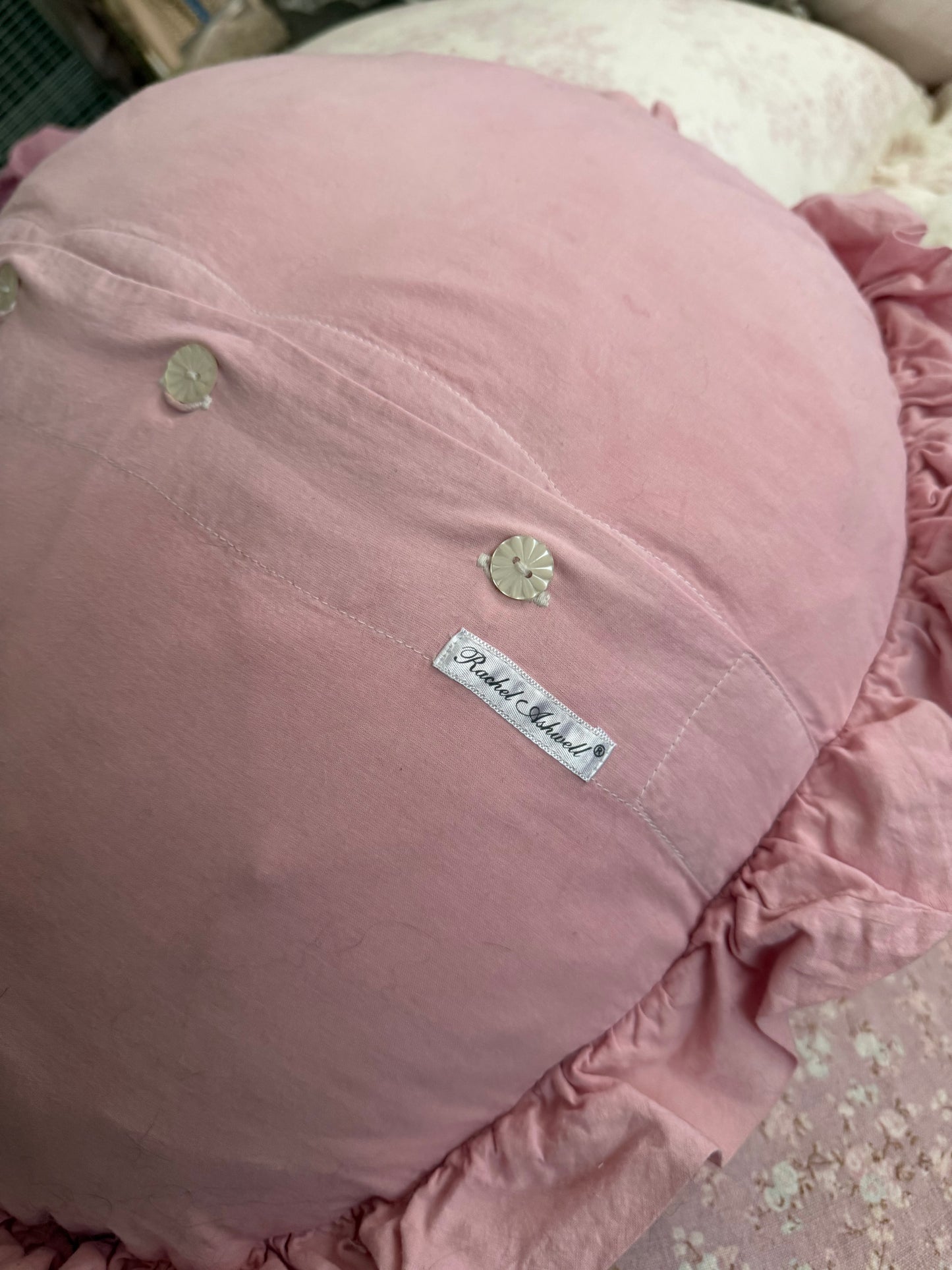 RARE Discontinued Rachel Ashwell Dusty Pink Petticoat Pillow