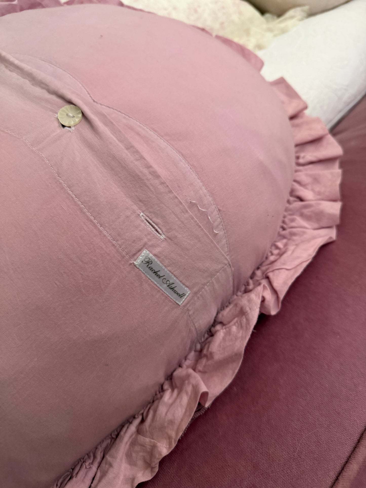 RARE Discontinued Rachel Ashwell Dusty Pink Petticoat Pillow