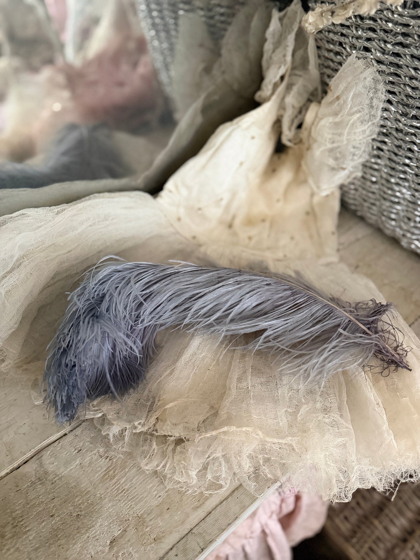 Antique Victorian Ostrich Feather Plume