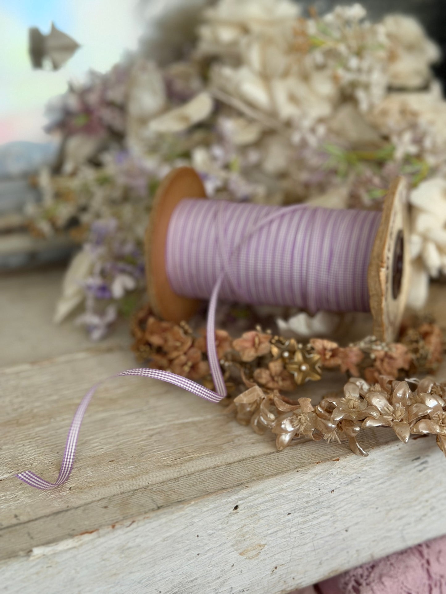 Vintage Purple Curling Ribbon