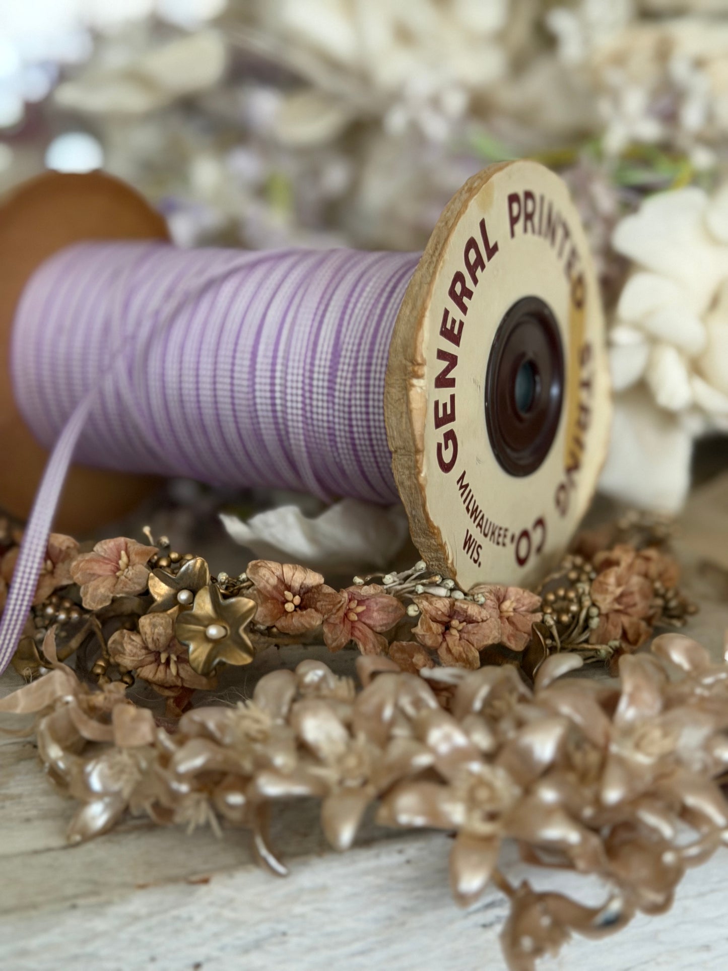 Vintage Purple Curling Ribbon
