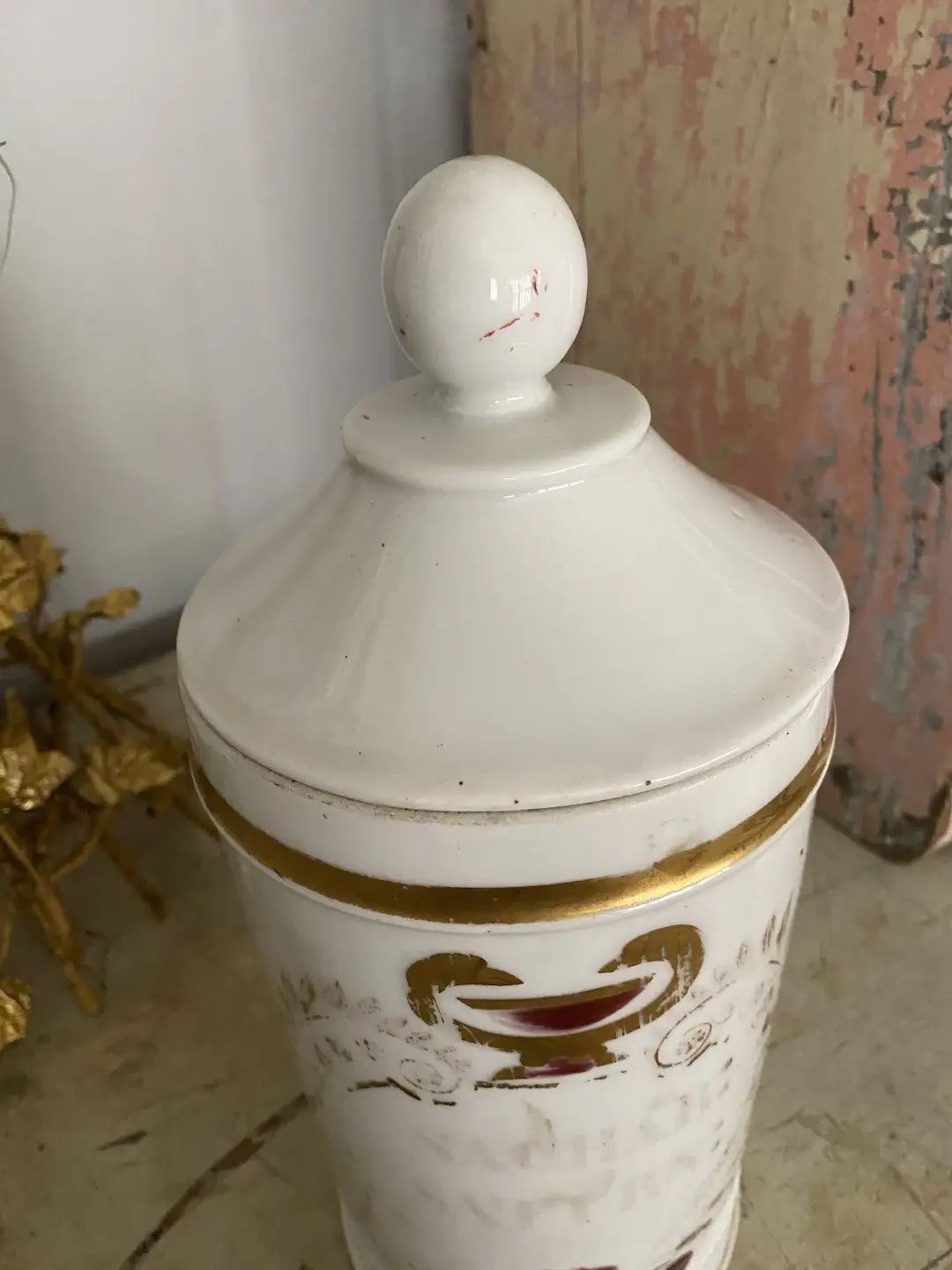 Antique French Lidded Apothecary Jar