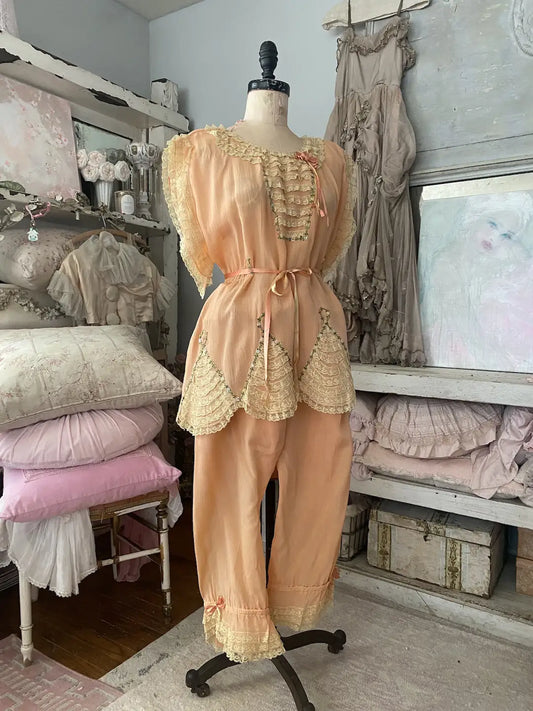 RARE Antique c1920's Pajama Set