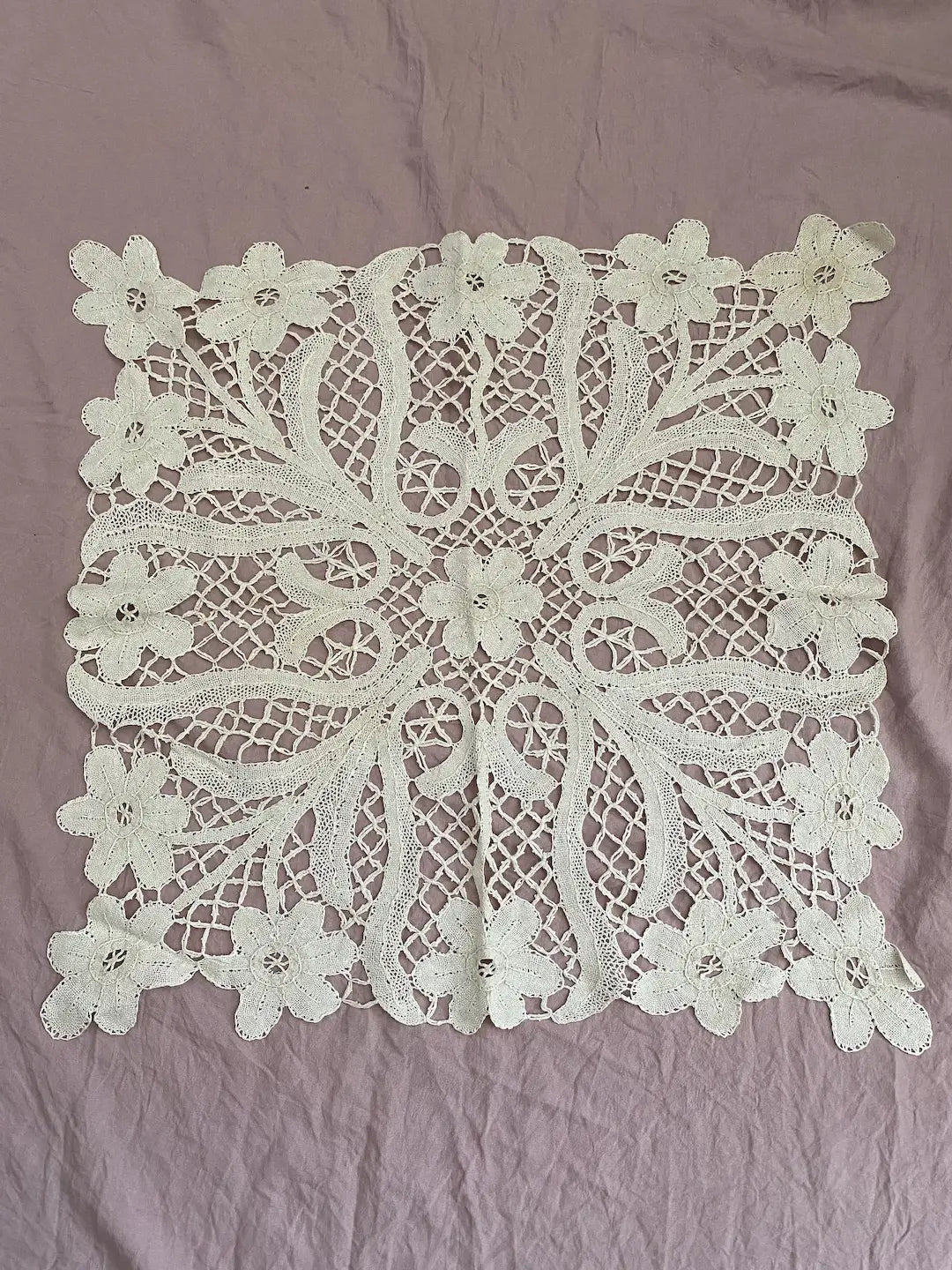 Pair Antique Lace Doilies