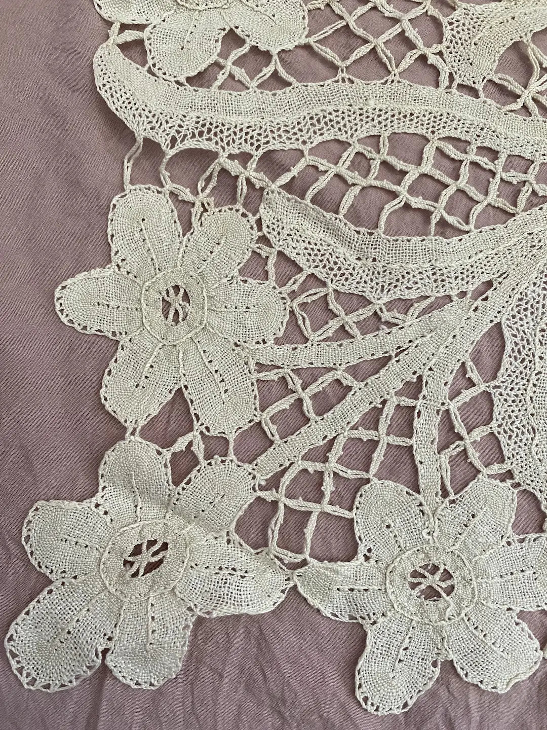 Pair Antique Lace Doilies