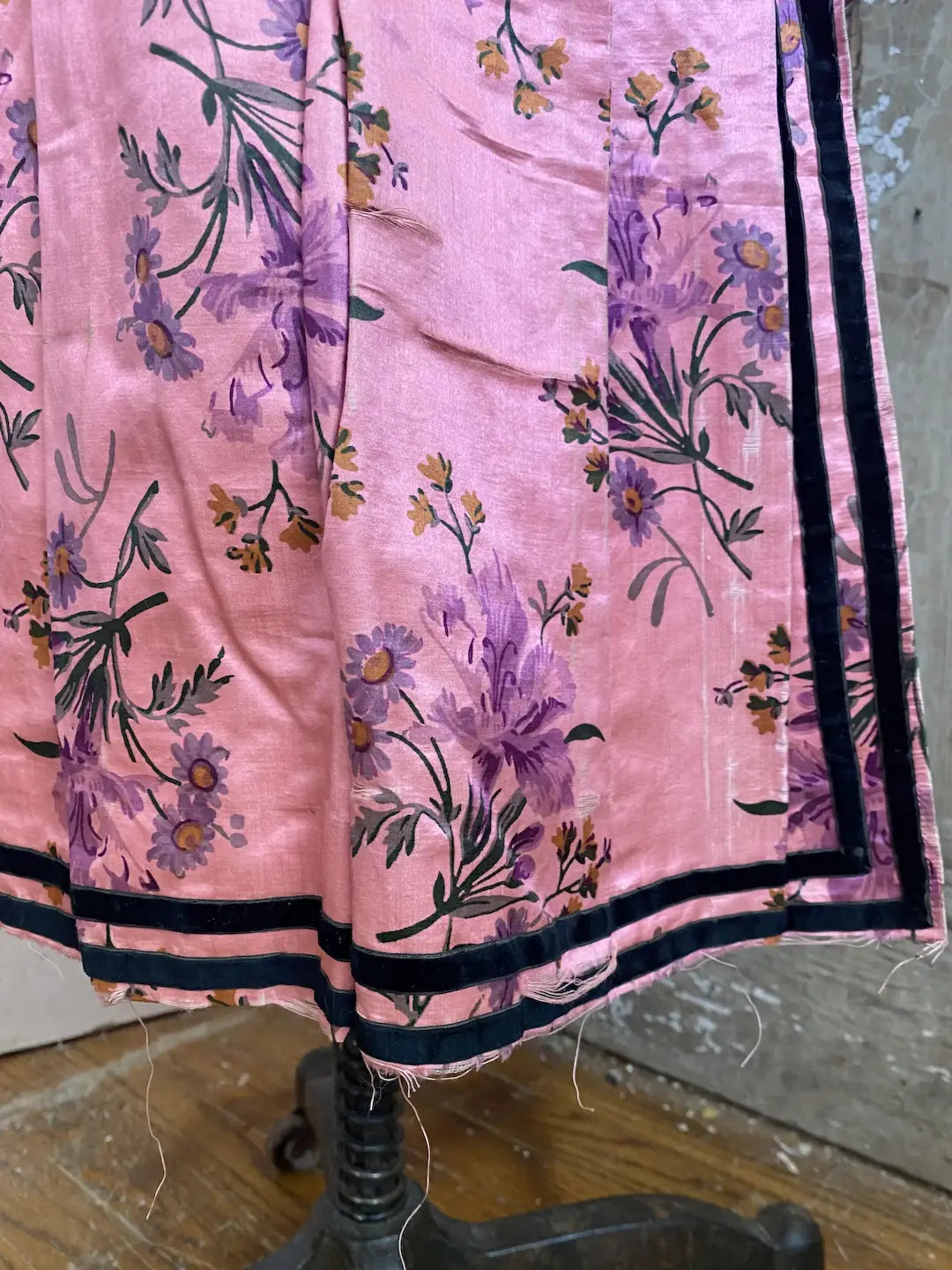 Antique French Theater Costume Pink Silk