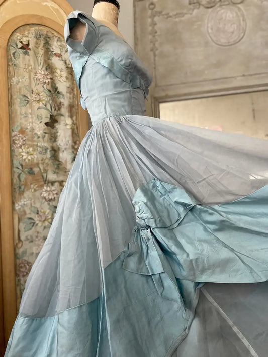 Vintage Cinderella Blue Prom Dress