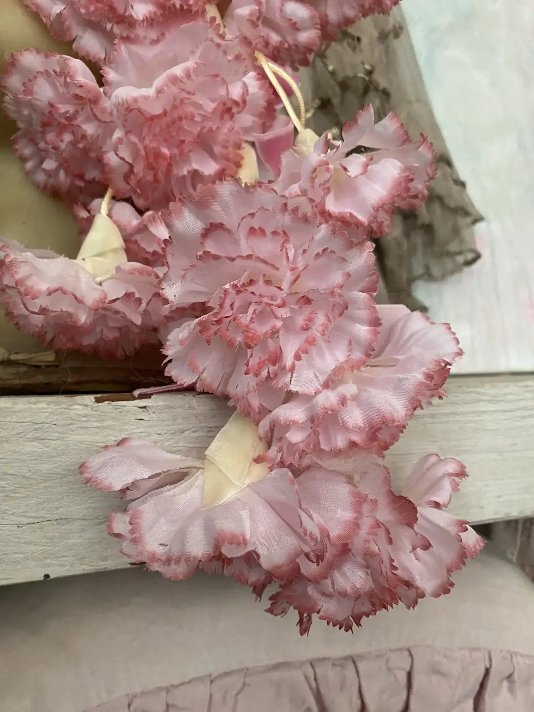 Vintage Headdress Flowers Lace Tulle Showgirl