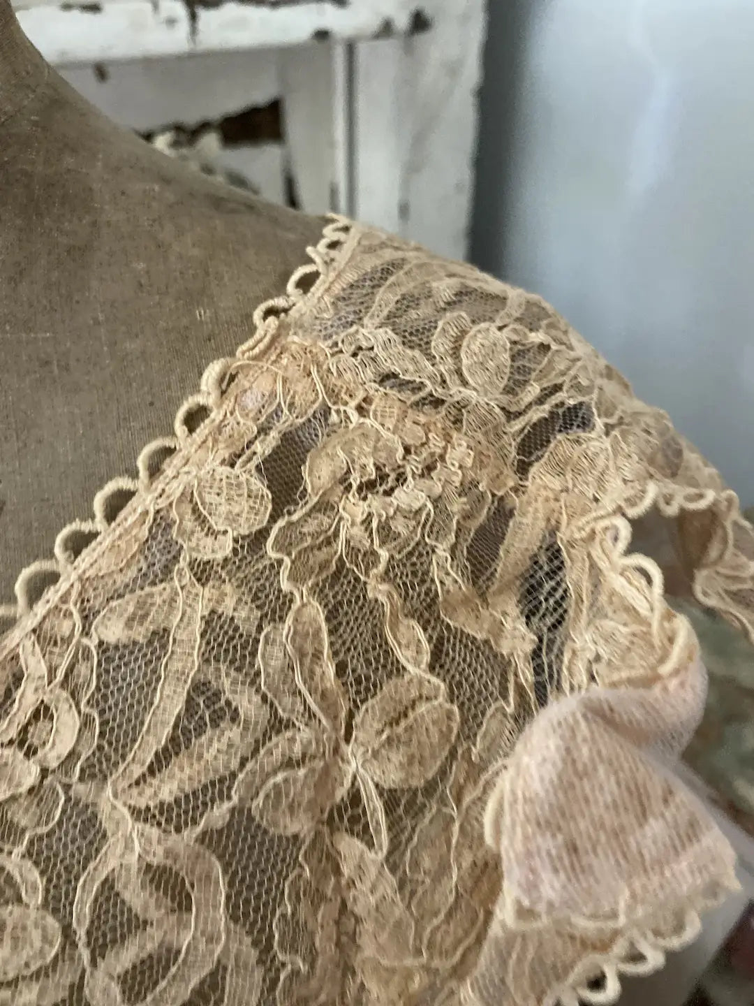 Vintage Prom Dress Pink Floral Lace