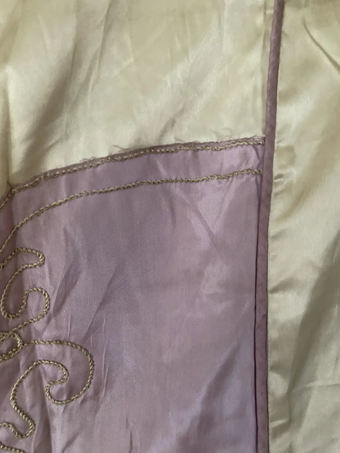 Vintage 1930s Satin Boudoir Bedspread Set