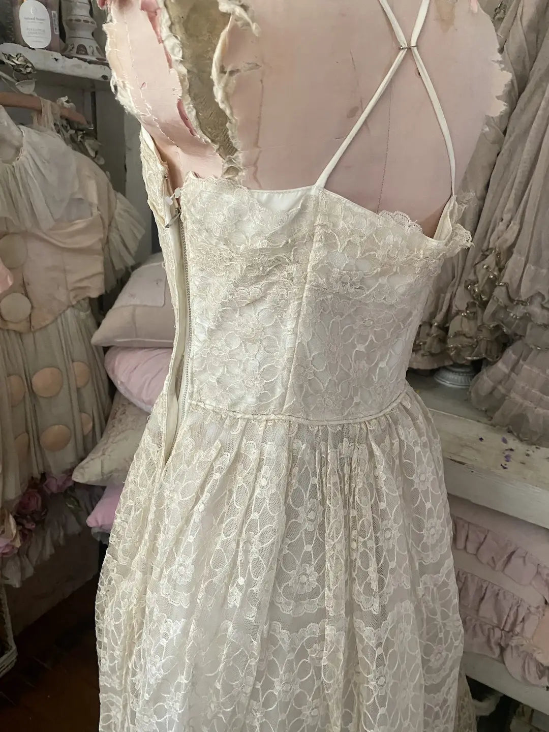Vintage Emma Dob Lace Prom Dress