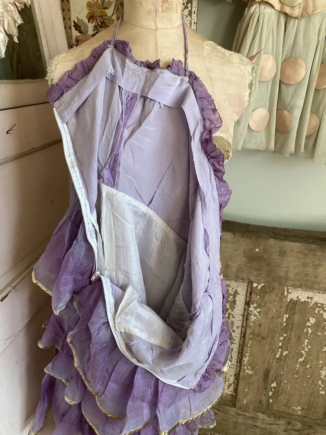 Vintage Ombre Lavender Ballet Dance Costume Dress