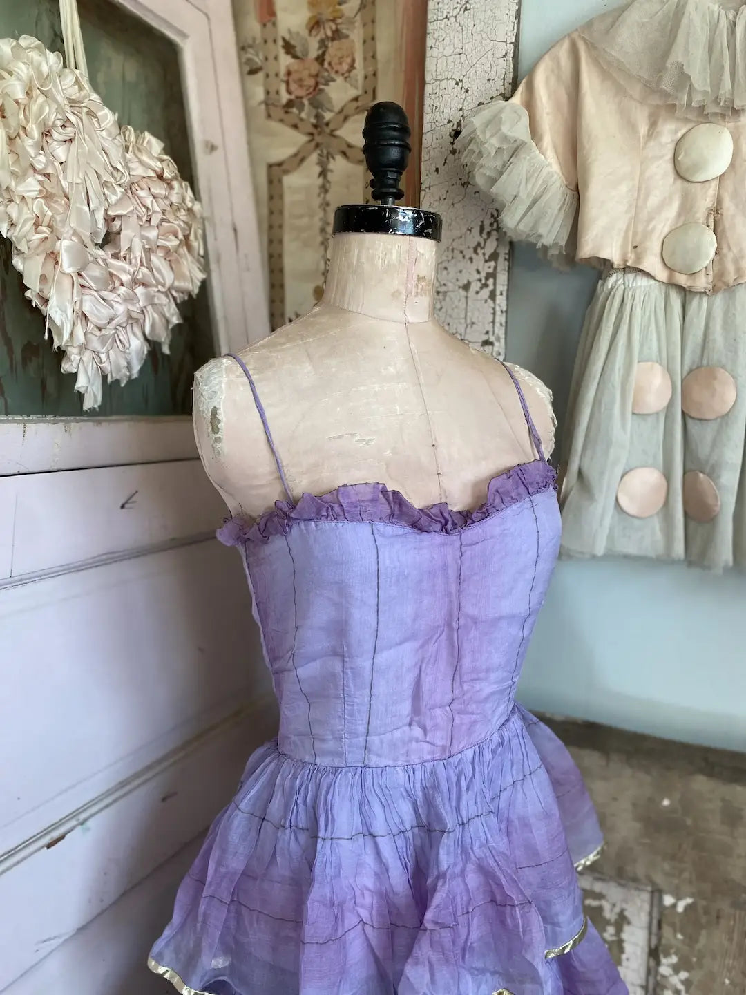 Vintage Ombre Lavender Ballet Dance Costume Dress