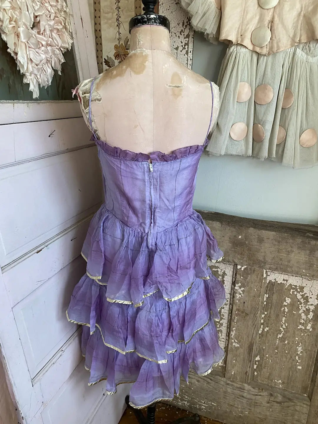 Vintage Ombre Lavender Ballet Dance Costume Dress