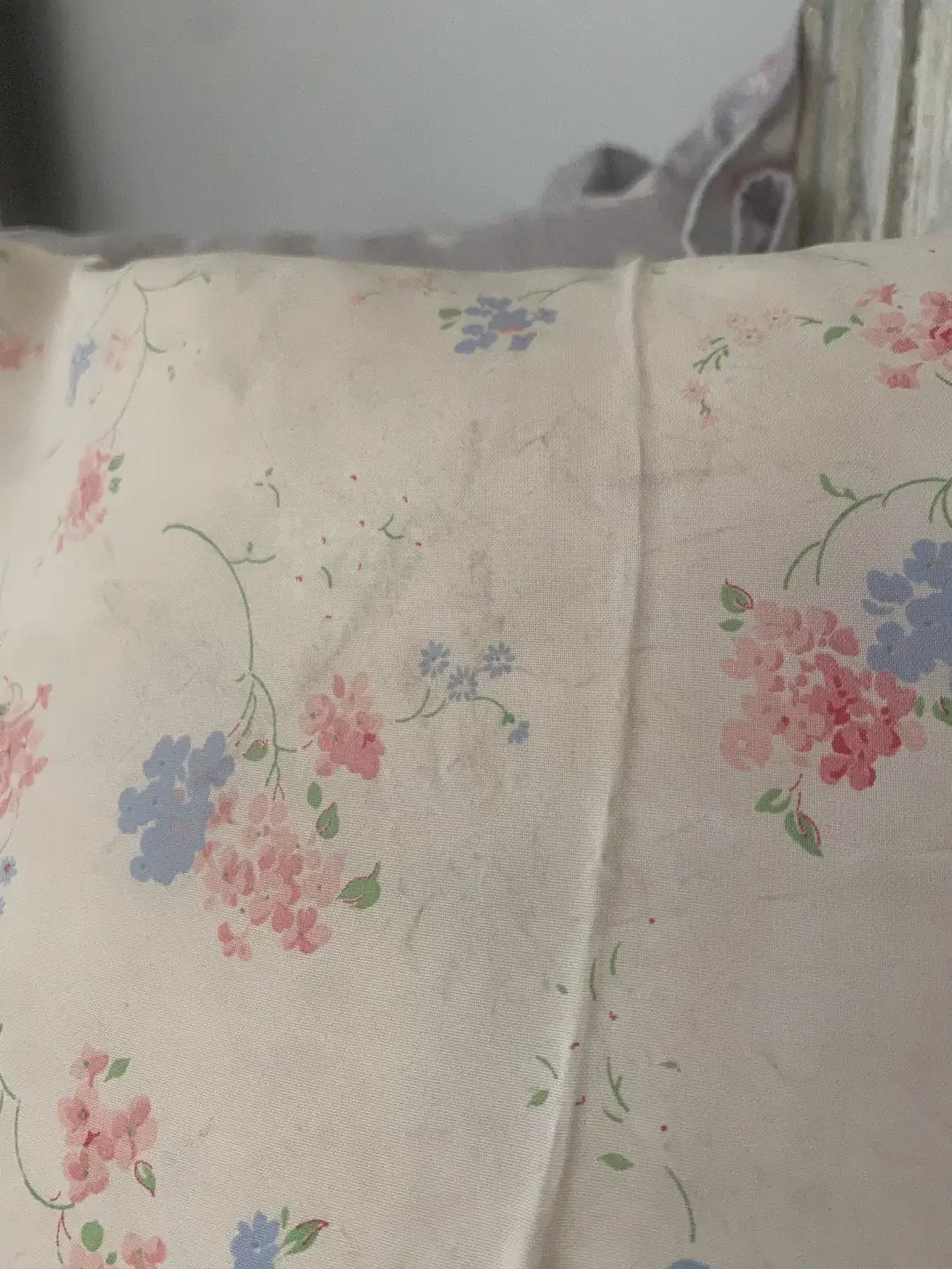 Vintage Pink Floral Lace Trim Boudor Throw Pillow Pillowcase