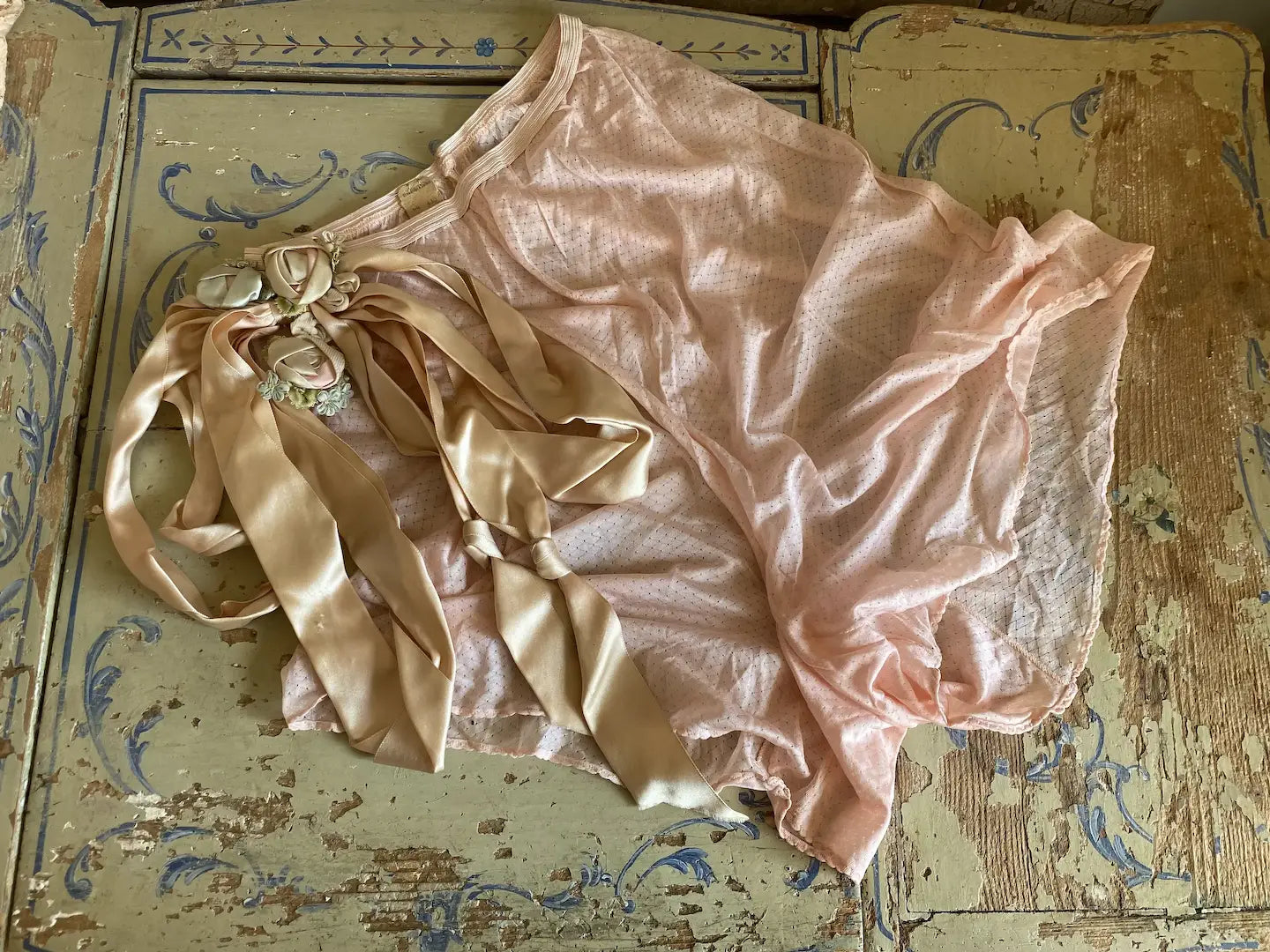 Vintage Boudoir Panties Lingerie Pink Silk Original Tag