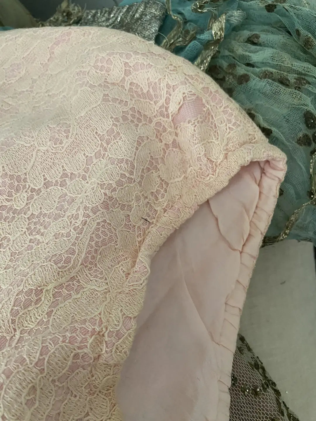 Vintage Costume Burlesque Shorts Pink Lace