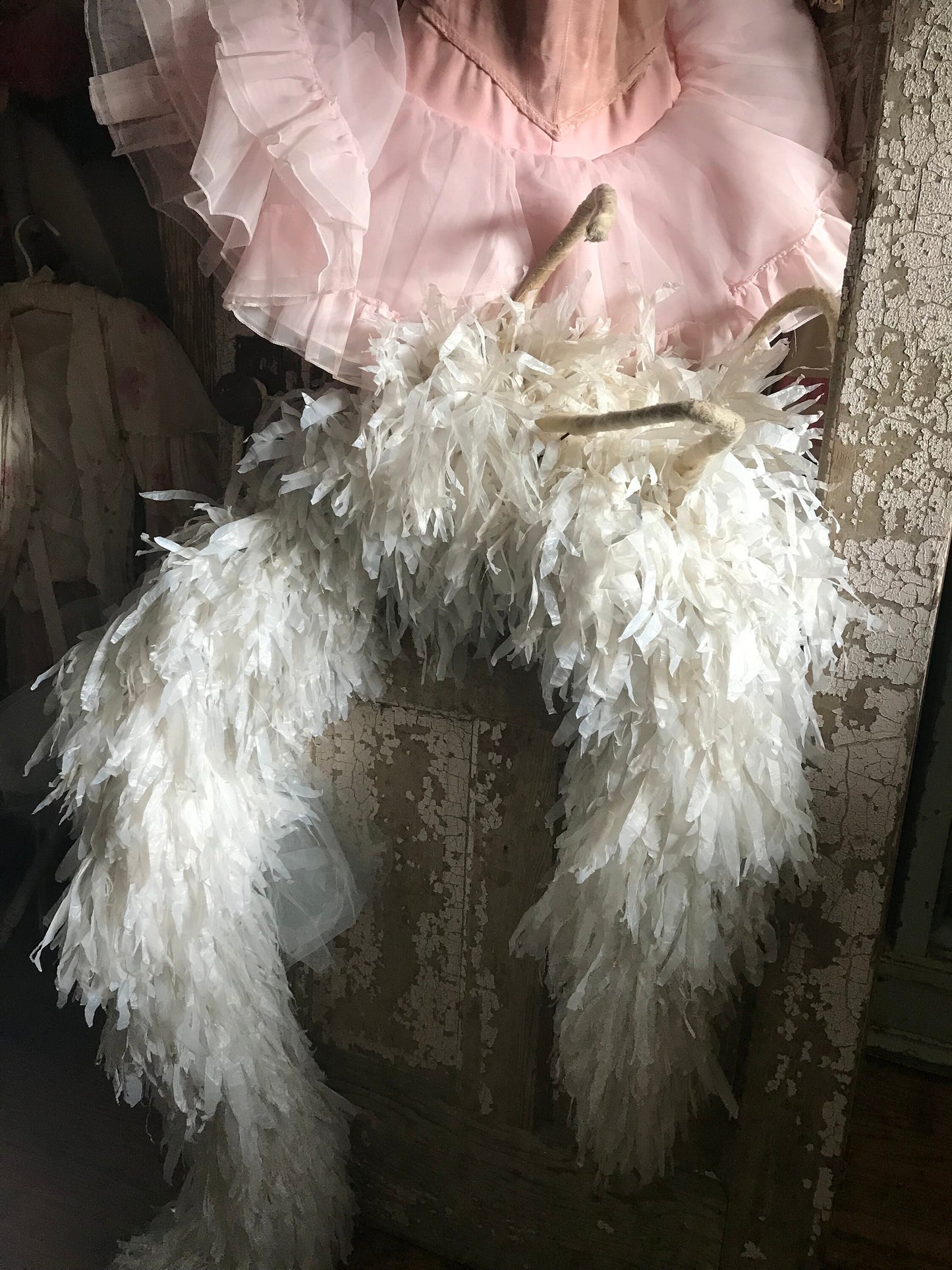 Vintage Lido Paris Follies Showgirl Faux Feather Costume