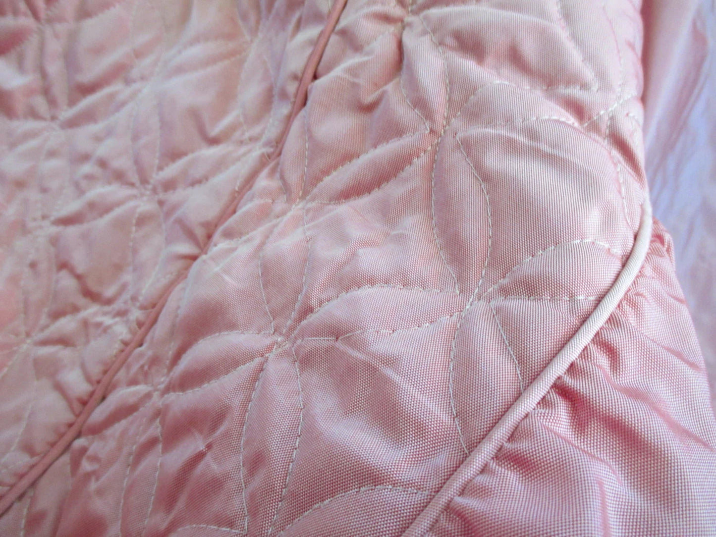 Vintage Pink Quilted Bedspread Coverlet